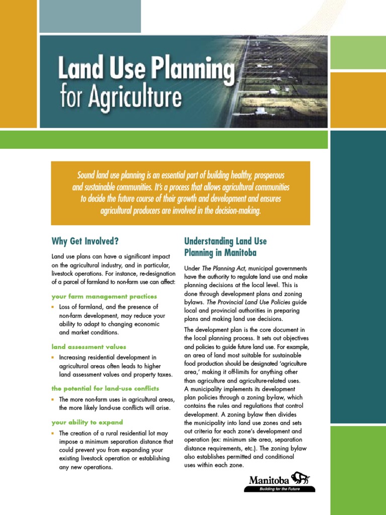 Land Use Planning For Agriculture PDF Zoning Land Use