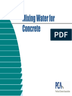 Mixing Water For Concrete