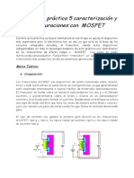 Preinforme Práctica 5 Caracterización y Configuraciones Con MOSFET