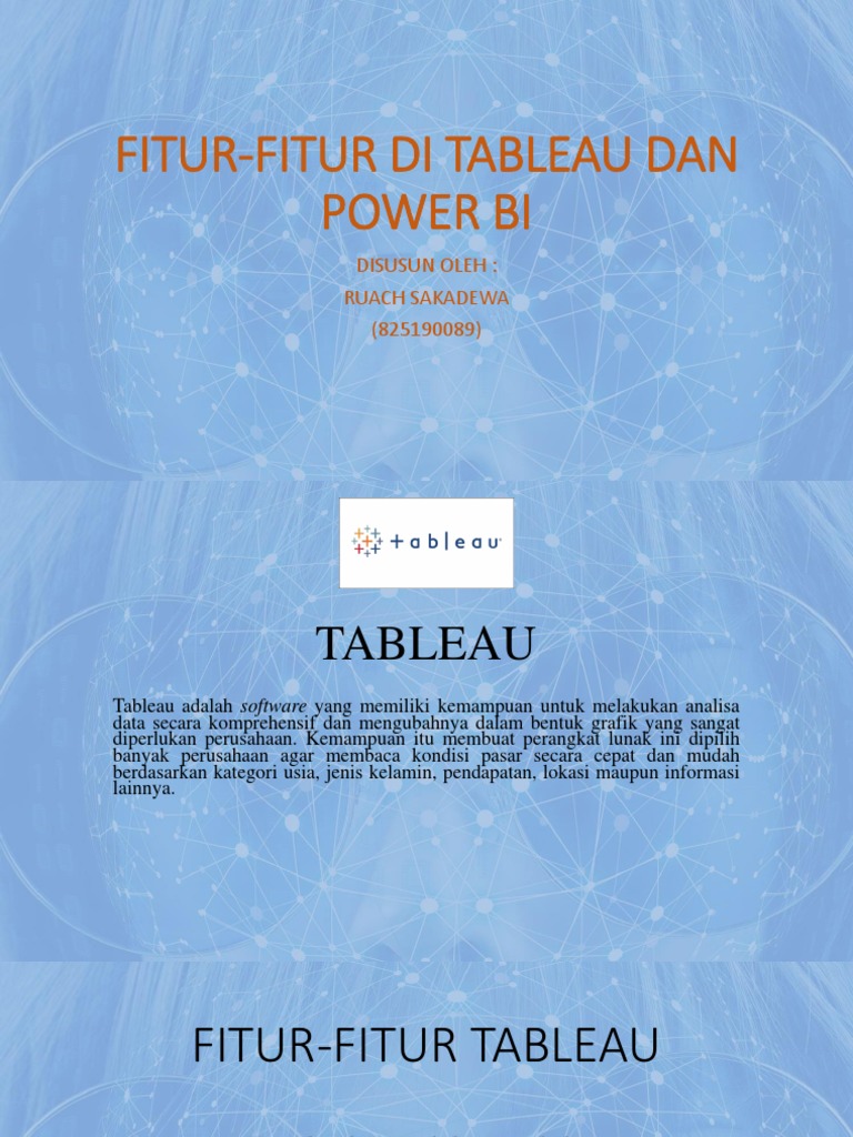 Fitur-Fitur Di Tableau Dan Power Bi | PDF