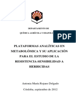 Plataformas Analíticas en Metabolómica Y Su Aplicación para El Estudio de La Resistencia-Sensibilidad A Herbicidas