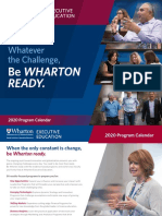 Wharton Program Calendar 2020
