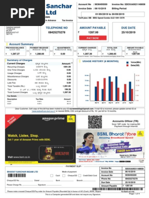 bsnl bill