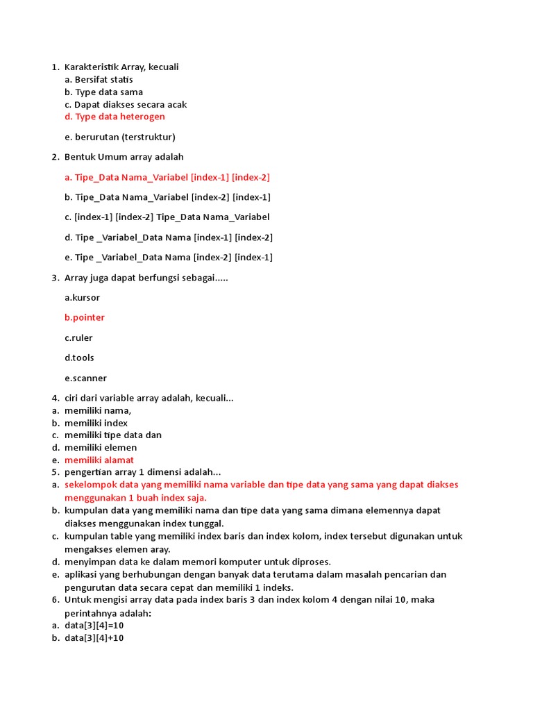 Soal Array 2 | PDF