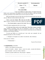 Devoir de Contrôle N°1 - Français - 7ème (2010-2011) MR Ben Abdesslem Khaled PDF