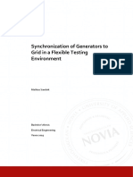 Synchronization of Generators To Grid in A Flexible Testing Environment