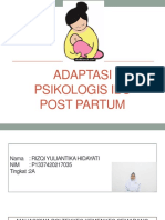 Adaptasi Psikologis Ibu Post Partum