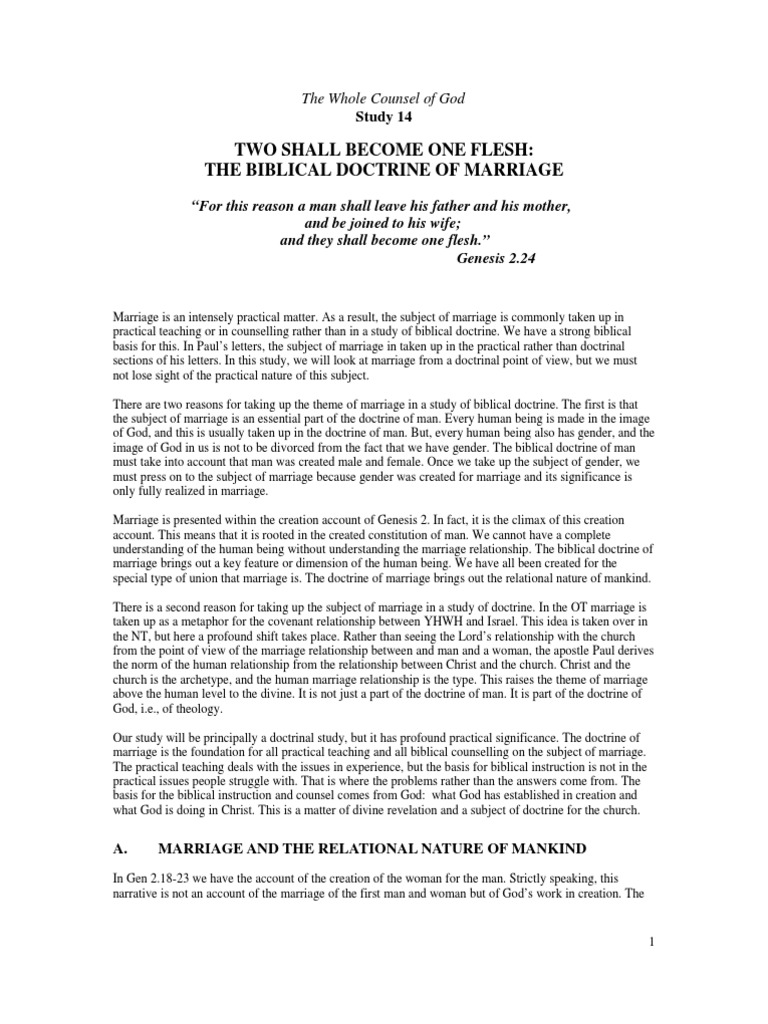 Marriage as a covenant verses picture