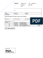 System Description of Turbine, Generator and Condenser