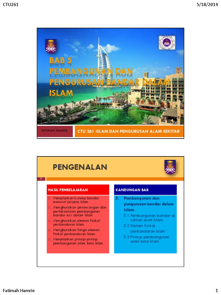 Bab 5 Pengurusan Bandar Dalam Islam Pdf