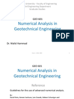 Numerical Analysis in Geotechnical Engineering 1