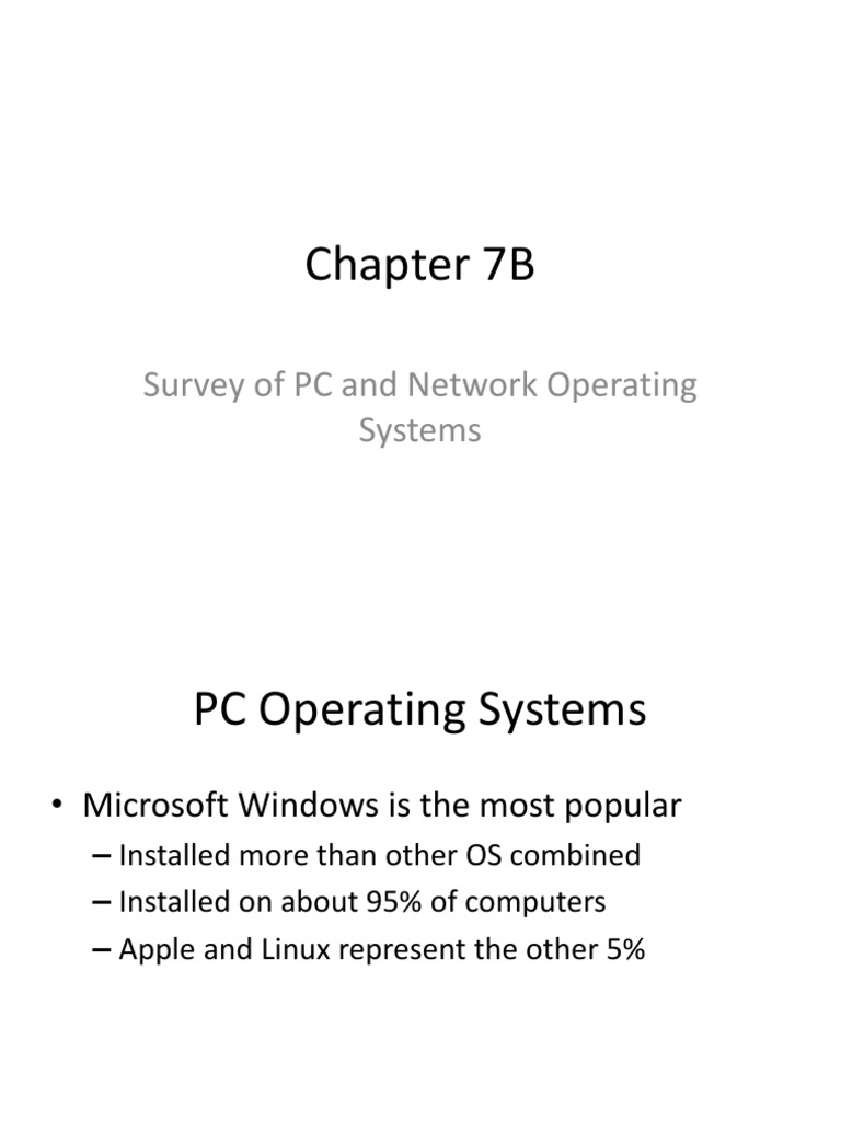 Overview of Popular Operating Systems | PDF | Microsoft Windows ...