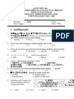 Soal PAS BTQ Kls VIII Semester 1 TA 2019-2020