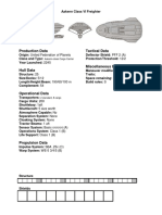 Production Data Tactical Data: Aakenn-Class Cargo Carrier