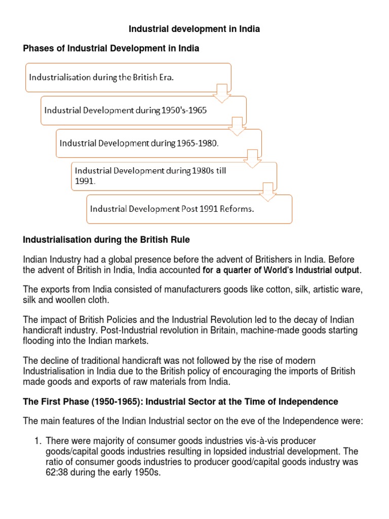 Phases of Industrial Development in India | PDF | Industrial Revolution ...