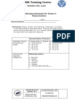 Data Gathering Instrument For Trainee