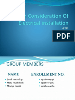 Design Consideration of Electrical Installation