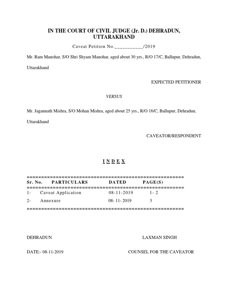 Caveat PDF Courts Virtue