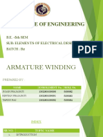 L.D. College Elements of Electrical Design Armature Winding