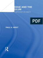 Paul H. Hirst - Knowledge and The Curriculum - A Collection of Philosophical Papers PDF