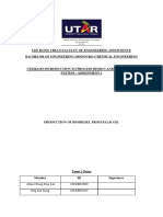 Process Design Assignment 1 - Biodiesel