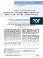 "Clean Care For All - It's in Your Hands": The May 5th, 2019 World Health Organization SAVE LIVES: Clean Your Hands Campaign