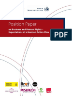 Position Paper: On Business and Human Rights - Expectations of A German Action Plan