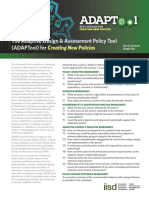 The Adaptive Design & Assessment Policy Tool (Adaptool) For: Creating New Policies