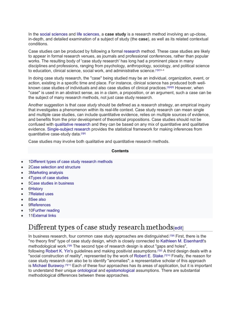 Understanding Case Study Research Methods | PDF | Case Study ...