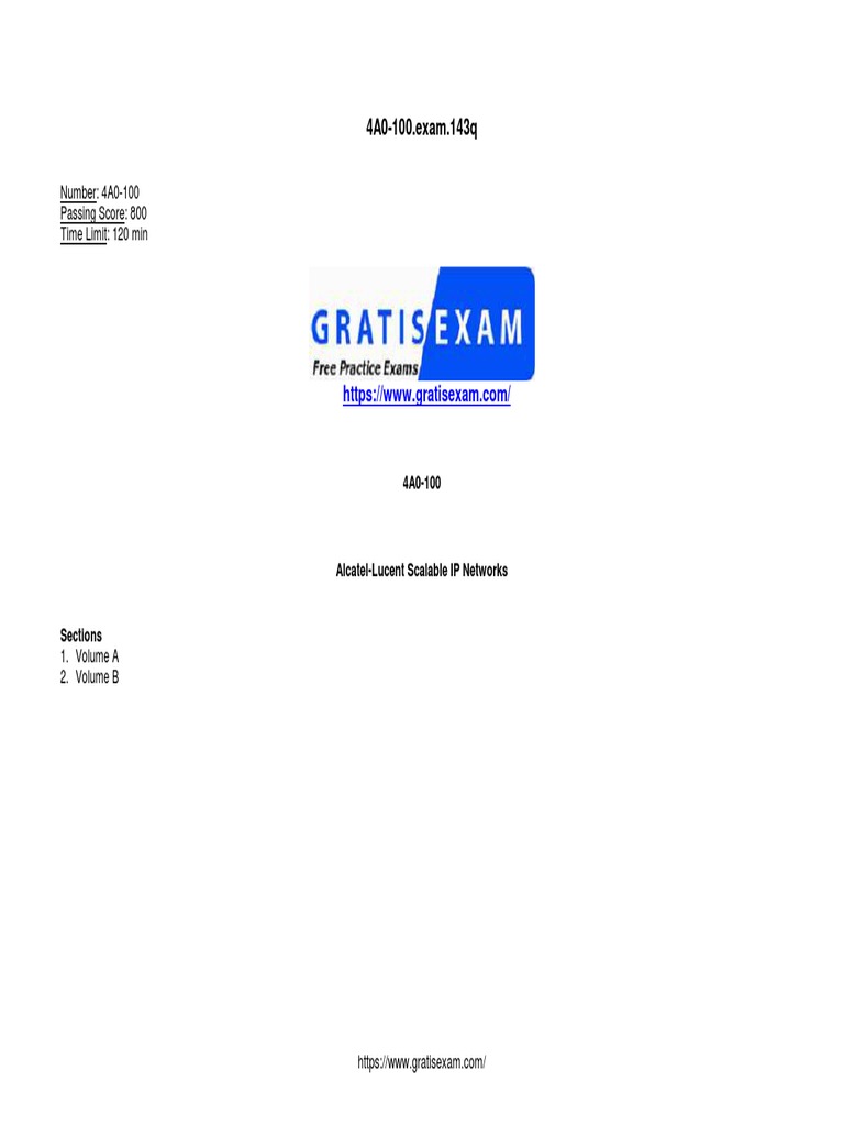 4A0-100 Zertifikatsfragen