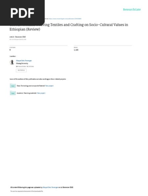 TheArtofHandWeavingTextilesandCraftingonSocio-CulturalValuesinEthiopianReview.pdf