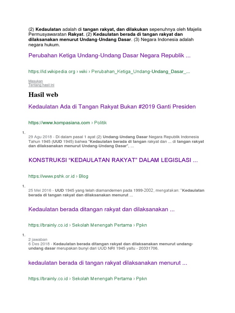 Hasil Web Dilaksanakan Menurut Undang Undang Dasar 3 Negara Indonesia Adalah