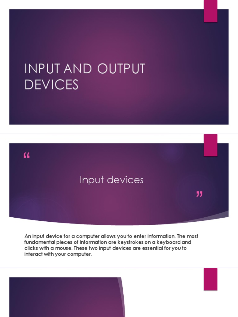 Input and Output Devices | PDF | Computer Monitor | Input/Output