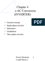 DC To AC Conversion (Inverter) : - General Concept - Single-Phase Inverter - Harmonics - Modulation - Three-Phase Inverter