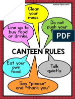 Canteen Rules Poster PDF