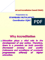 Syambabu Nutalapati Coordinator-IQAC: National Assessment and Accreditation Council (NAAC)