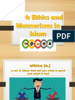 Work Ethics and Mannerisms in Islam