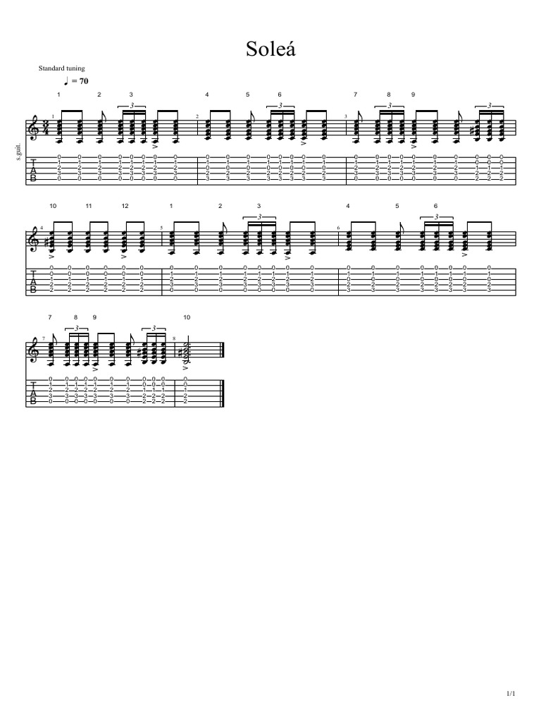 Soleá: Standard Tuning | PDF