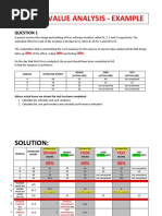 Earned Value Analysis - Example: Where Actual Hours Are Shown The Task Has Been Completed