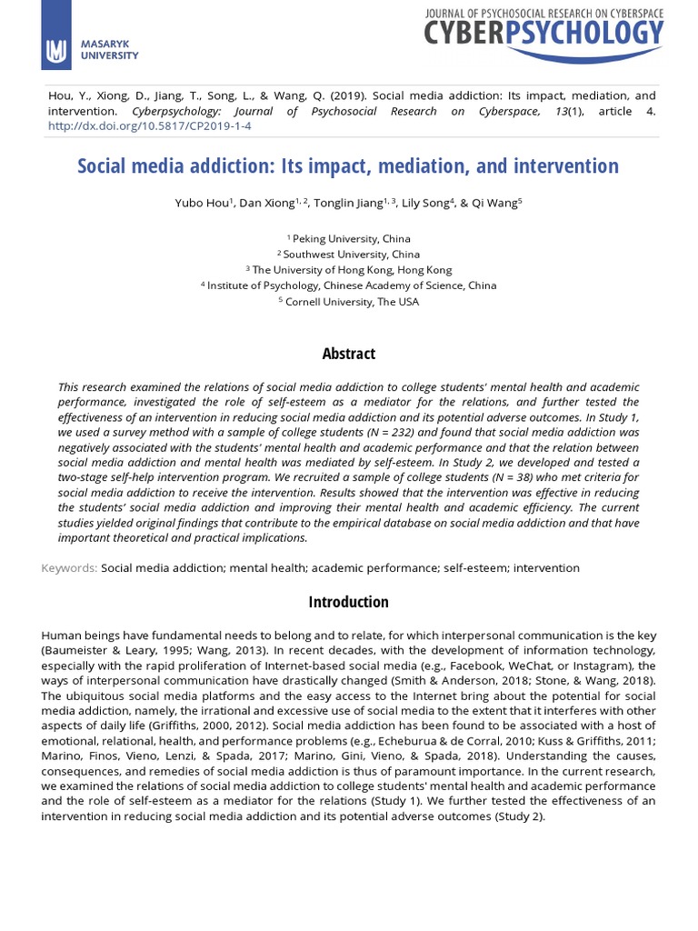 Research Paper On Social Media | PDF | Social Media | Popular Culture ...
