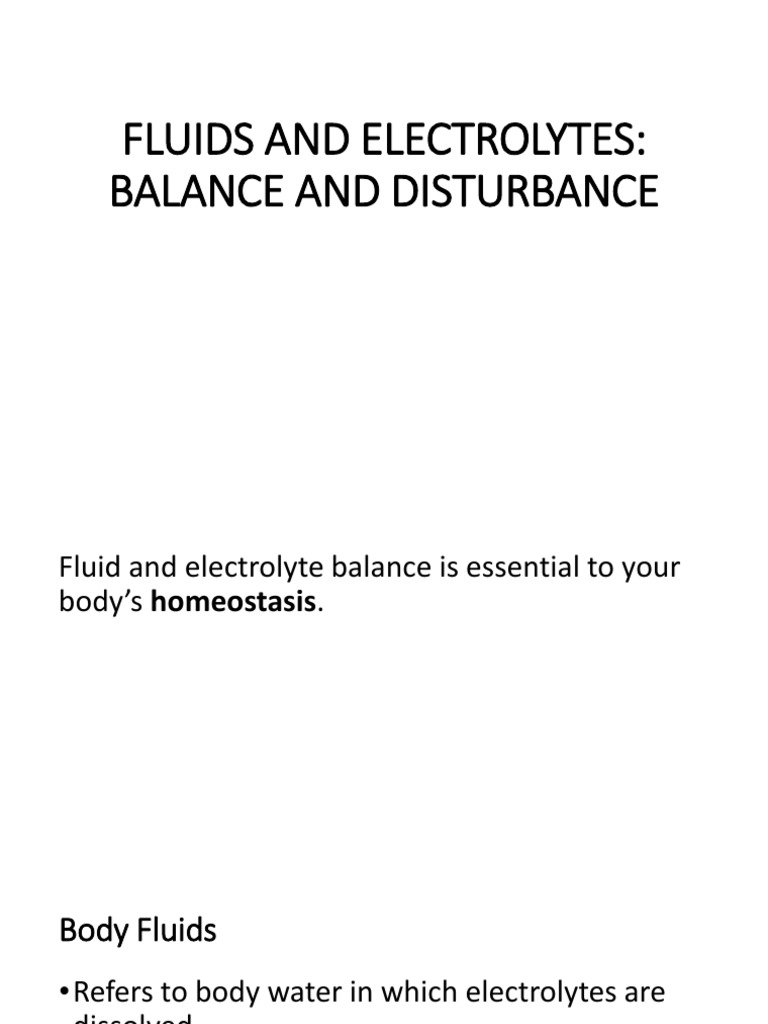 NCM 103 Fluids and Electrolytes 2019 | PDF | Human Body | Electrolyte