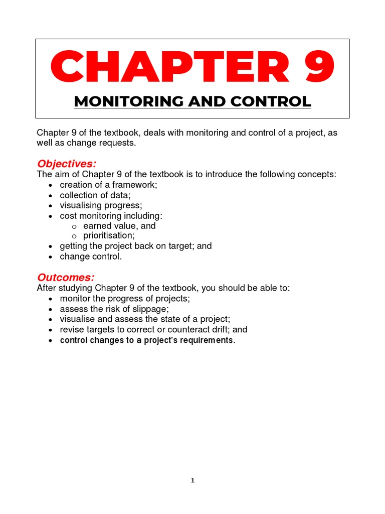 Chapter+9+-+monitoring+ +control | Download Free PDF | Business