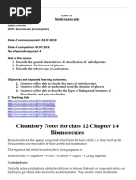 Chemistry Notes For Class 12 Chapter 14 Biomolecules