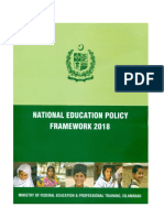 National Eductaion Policy Framework 2018 Final