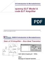 High Frequency BJT Model & Cascode BJT Amplifier: ESE319 Introduction To Microelectronics