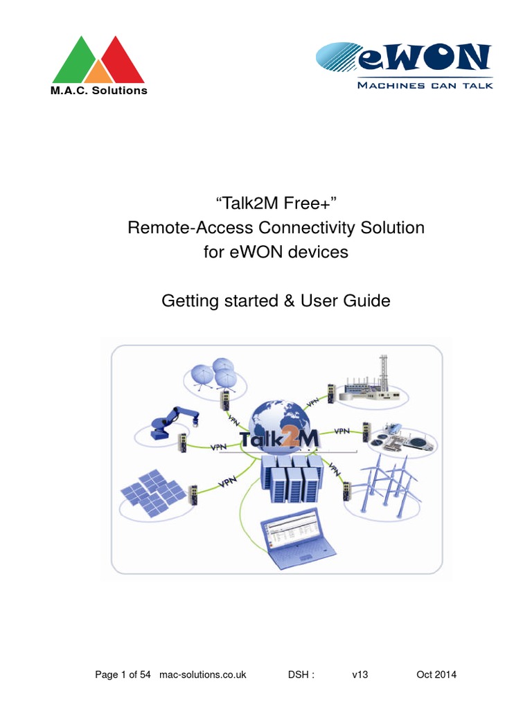 "Talk2M Free+" Remote-Access Connectivity Solution For eWON Devices ...