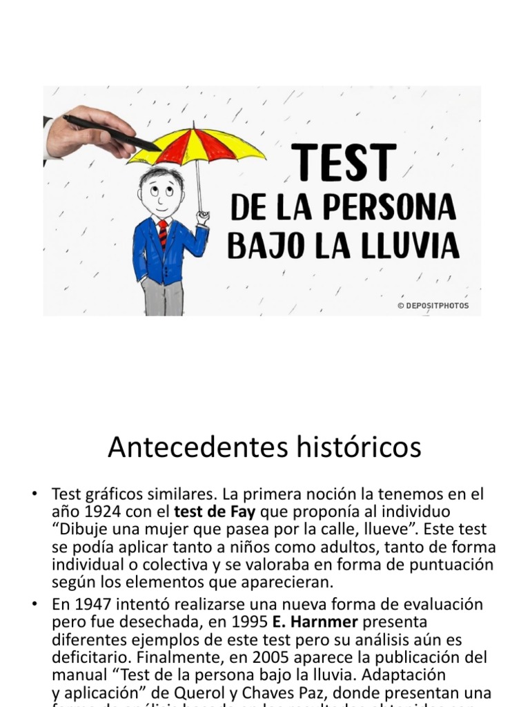 Test de la Persona Bajo la Lluvia | PDF | Validez (Estadísticas) | Ansiedad