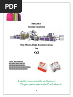 Project Report On Non-Woven Bags