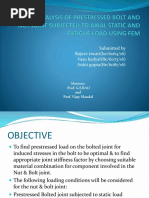 Stress Analysis of Prestressed Bolt and Nut Joint