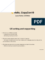 UX Writing CopyCon19